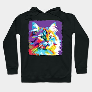 Siberian Cat Pop Art - Cat Lover Gift Hoodie